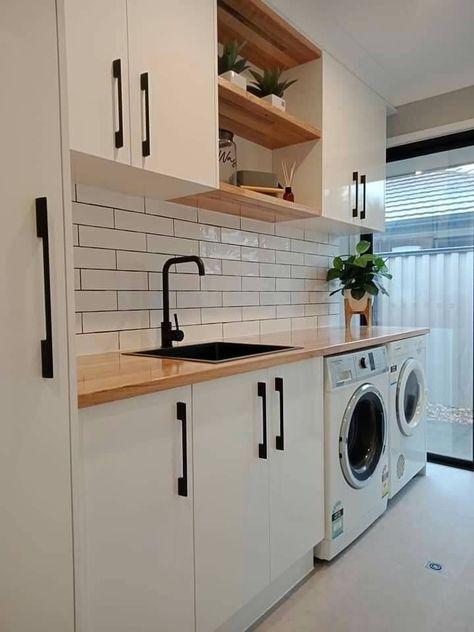 Laundry Bathroom Combo, Stylish Laundry Room, Dream Laundry Room, Mudroom Laundry Room, Laundry Room Layouts, Laundry Room Renovation, Laundry Design, Laundry Room Ideas, Laundry Room Bathroom