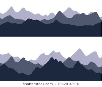 Mountain Skyline, Mountain Silhouette Drawing, Mountain Silhouette Painting, Silhouette Mountains, Mountain Shilloute, Mountain Range Outline, Mountain Wall Painting, Mountain And Trees Silhouette, Mountain Silhouette Wall