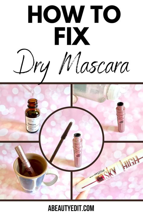 How To Fix Dry Mascara How To Revive Old Mascara, How To Fix Dry Mascara, How To Revive Mascara, How To Put Mascara On, Dry Mascara Fix Tips, Clumpy Mascara, How To Make Mascara, Best Smudge Proof Mascara, Dry Mascara