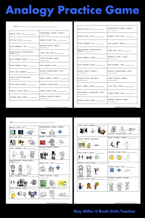 Analogies Activities, Word Analogies, 6th Grade Activities, Teach Vocabulary, Shades Of Meaning, Funny Instagram Captions, Digital Scrapbooking Templates, Educational Content, Comprehension Worksheets