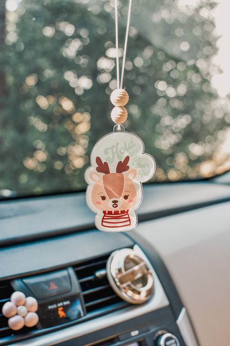 Macrame Car Charm, Reindeer Ornament, Rear View Mirror Accessories, Old Hickory, Mirror Hanging, Reindeer Ornaments, Car Ornaments, Hanging Mirror, Car Charms