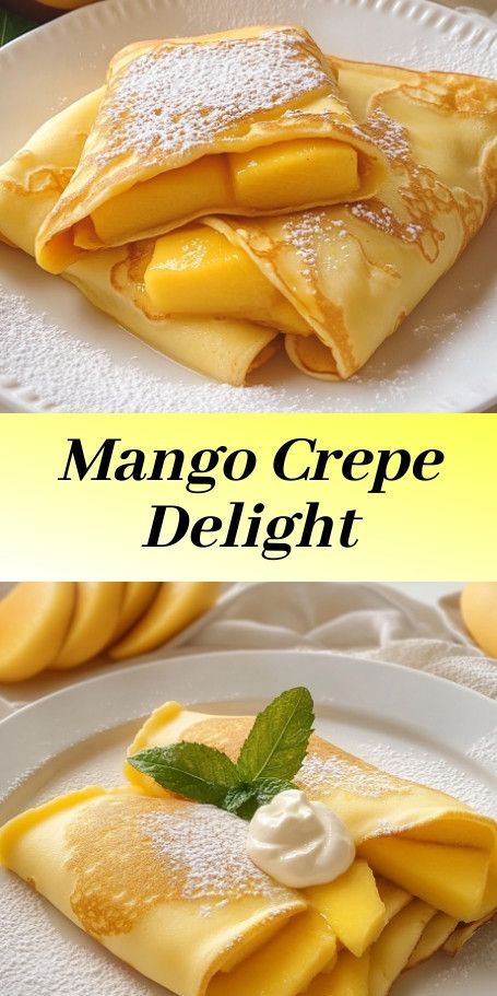 Mango Pancake Delight is a light and refreshing Hong Kong-style dessert that combines the sweetness of fresh mangoes with a soft crepe wrap. Perfect for brunch or a snack any time of day. Crepe Recipe Filling, Mango Breakfast, Mango Crepe, Mango Pancakes, Crepe Recipes, Refreshing Desserts, Fluffy Texture, Filling Recipes, Time Of Day