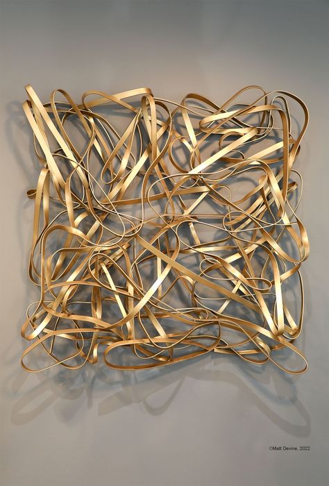 Wall Mounted Sculpture, Bbb 23, Schematic Design, Gold Wall Art, Metal Wall Sculpture, Wall Installation, Assemblage Art, Wall Sculpture Art, Wall Sculpture