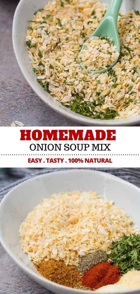 Homemade Onion Soup Mix Recipe, Homemade Onion Soup, French Onion Dip Recipe, Onion Soup Mix Recipe, Homemade French Onion Dip, Meatloaf Burgers, Dry Soup Mix, Onion Dip Recipe, Homemade Dry Mixes