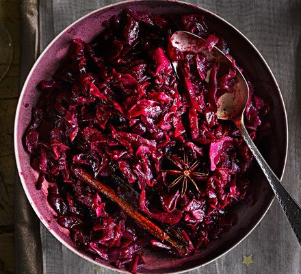 Spiced Red Cabbage, Red Cabbage Recipes, Vegetarian Christmas, Braised Cabbage, Christmas Trimmings, Xmas Dinner, Bbc Good Food, Christmas Spices, Delicious Magazine