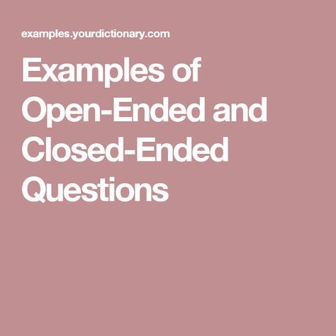 Examples of Open-Ended and Closed-Ended Questions Open Ended Questions, Values Education, Conversation Skills, Counseling Activities, Therapy Counseling, Classroom Fun, Business Education, Open Ended, A Question