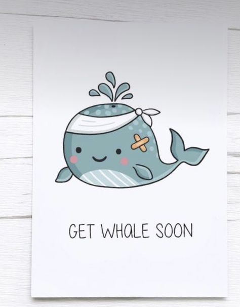 Get Well Soon Drawings Easy, Funny Get Well Soon Quotes, Get Well Soon Card Ideas, Funny Card Ideas, Shark Quotes, Feel Better Cards, Get Well Soon Quotes, Funny Get Well Cards, Pun Cards