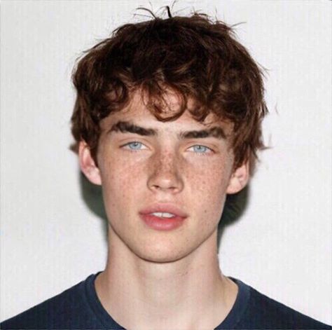 Man With Strong Jawline, Blue Hair Guys, Men Freckles, Men With Freckles, Guys With Blue Eyes, Freckles Boy, Boy With Freckles, Aesthetic Faces, Neil Josten