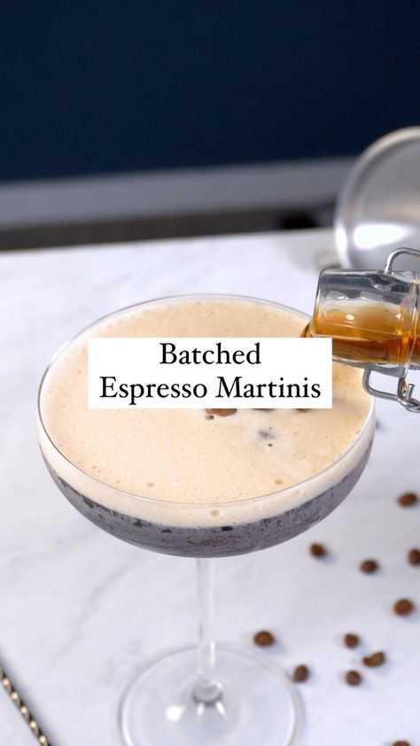 Sam Pence | Bartender & Mixologist | ESPRESSO MARTINIS by the bottle!☕️ 👇Share with a friend who loves espresso!👇 ☕️2.5 Cups Vodka ☕️1 Cup Espresso ☕️1/2 Cup Coffee… | Instagram Espresso Martini Shots Wedding, Bulk Espresso Martini, Espresso Martini Ice Luge, Batch Espresso Martinis, Espresso Martini Pitcher Recipe, Espresso Martini Recipe Big Batch, Batched Espresso Martini, Big Batch Espresso Martini Recipe, Espresso Martini Large Batch