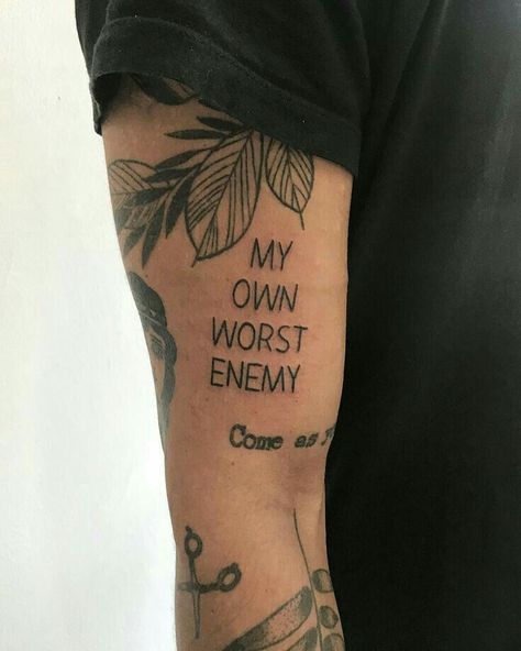 tattoo Tato Grunge, Ignorant Tattoos, Ignorant Style Tattoo, Grunge Tattoo, Muster Tattoos, Text Tattoo, Modern Tattoos, Small Tattoos For Guys, Time Tattoos