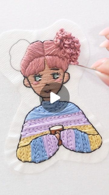 Embroidery People, Beginning Embroidery, French Knot Stitch, Embroidery Videos, Thread Art, Thread Painting, Creative Embroidery, Modern Embroidery, Tutti Frutti