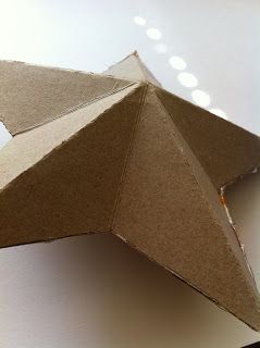 DECK THE HOLIDAY'S: DIY 3D CARDBOARD STAR! Cardboard Stars, Cardboard Star, Cardstock Projects, Pinata Ideas, Star Decor, Cereal Boxes, Recycled Projects, Star Diy, Star Decorations