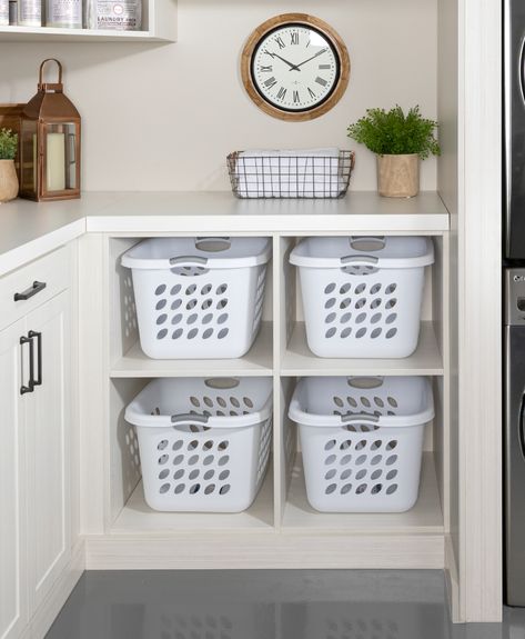 Laundry - Inspired Closets - Seattle Custom Closets | Inspired Closets Kirkland Laundry Room Storage Solutions, Contemporary Laundry Room, Laundy Room, Custom Laundry Room, Stacked Laundry Room, Laundry Room Ideas Small Space, Laundry Basket Storage, Dream Laundry Room, Laundry Room Renovation