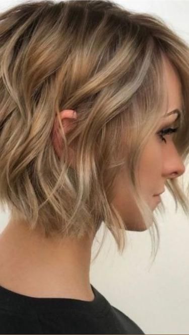 Hairstyles For Thinner Hair Wedding, Hair Longer In Front Shorter In Back Long Bobs, Angled Bob For Round Face, Angled Bob No Layers, A Line Bob Blonde, Textured Angled Bob Medium, Shaggy Bob Haircuts For Women, Slight Angled Bob With Layers, Subtle Bob Haircut