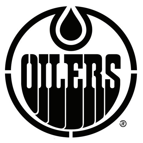 Oilers Tattoo, Edmonton Oilers Logo, Oilers Logo, Stencil Logo, Hockey Logos, Nhl Logos, Pumpkin Carvings Stencils, Black And White Logos, Pumpkin Stencil