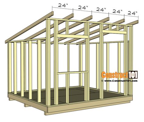 10x10 lean to shed plans - rafters 24 inches on center. Diy Storage Shed Plans, Shed Windows, Lean To Shed Plans, Diy Storage Shed, Wood Shed Plans, Lean To Shed, Shed Building Plans, Storage Shed Plans, Diy Shed Plans