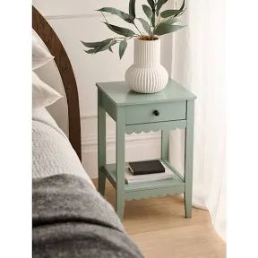 Dunelm Side Table, Green Bed Side Tables, Green Bedside Table, Kids Bedside Table, George Green, Small Bedside, Runaway Bride, Parents Room, Small Bedside Table