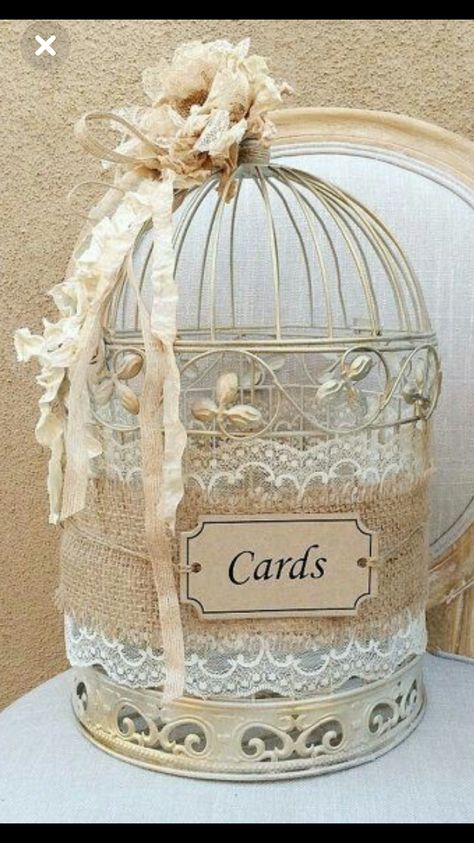 Birdcage Card Holders, Rustic Wedding Card Holder, Card Holder Wedding, Vintage Car Wedding, Wedding Birdcage, Rustic Wedding Gifts, Decoration Shabby, Bird Cage Decor, Vintage Bird Cage