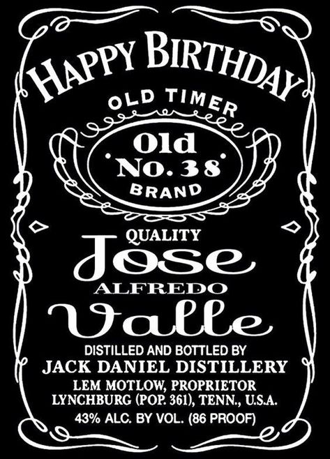 New Blank Jack Daniels Label Template Happy Birthday Jack Daniels, Bolo Jack Daniels, Moving Box Labels, Jack Daniels Label, Jack Daniels Birthday, Dog Stencil, Liquor Bottle Labels, Printable Label Templates, Jack Daniels Bottle