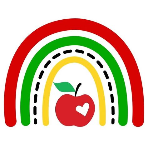 Teacher School Supplies, Teacher Tattoos, Apple Template, Teacher Wallpaper, Teacher Rainbow, School Supplies For Teachers, School Scrapbook, Teacher Personalized, Teacher Design