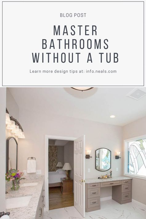 Bathroom Without Tub Master Bath, Bathroom No Bathtub, No Bathtub Master Bath, Master Bath Remodel Without Tub, No Tub Bathroom Ideas, No Tub Master Bath, Removing Bathtub Remodel, Master Bath With No Tub Layout, Master Bath No Tub Bathroom Ideas