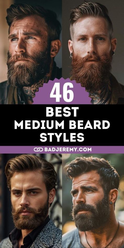 Medium Length Beard Styles For Men, Beard Styles For Men Round Face, Mens Bread Style For Men, Mid Fade Haircut Men With Beard, Mens Beards Style Shape, Longer Beard Styles For Men, Beard And Mustache Styles For Men, Mens Haircuts With Beards, Bearded Men Haircuts