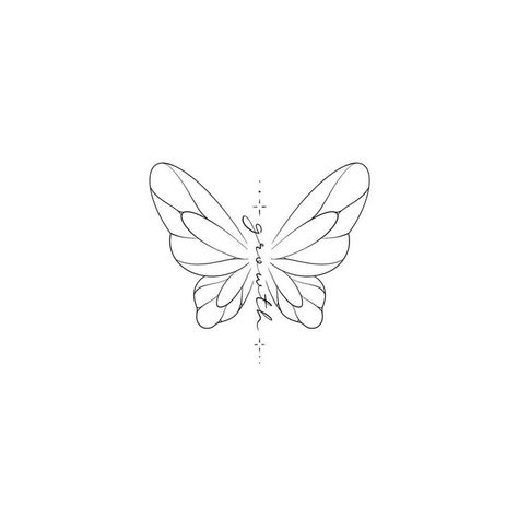 Half Butterfly Half Words Tattoo, Christian Butterfly Tattoo, Butterfly Growth Tattoo, Different Butterfly Tattoo, Small Girly Tattoos, Minimal Tattoo Design, Muster Tattoos, Small Pretty Tattoos, Petite Tattoos