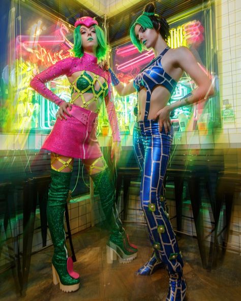 ✨Evgeniia ✨ on Instagram: “JoJo's Bizarre Adventure Part 6: Stone Ocean ✨ Narciso Anasui by @caviar_costumes Jolyne Kujo by @seraell Photo by @dzetarion HMUA…” Weather Forecast And Jolyne, Jjba Fashion, Jolyne Cosplay, Jojo Cosplay, Anastasia Cosplay, Jolyne Kujo, Dio Brando, Lupin The Third, Losing My Religion