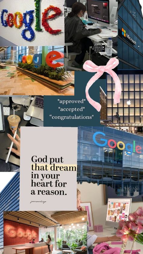 Google Office Vision Board, Vision Board 2025 Dream Job, Google Job Vision Board, Job Manifestation Vision Board, Google Vision Board, Office Vision Board, 2025 Board, Google Office, Board Manifestation