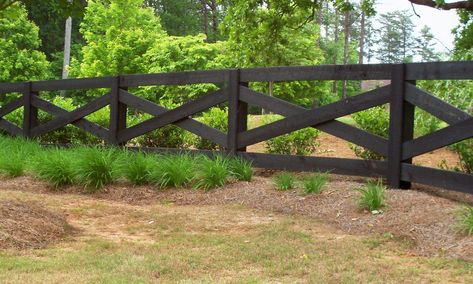 Whether you’re looking for a ranch fence, livestock fence, farm fence, cattle fence, equine fence, split rail fence or any other heavy-duty fencing, we’ve got what you need and our professional installers are ready to handle any project, no matter what your property size. Fence For Large Property, Fence Ideas For Large Property, Crossbuck Fence, Detention Pond, X Fence, Oak Fence, Farmhouse Fence, Good Neighbor Fence, Small Front Yards