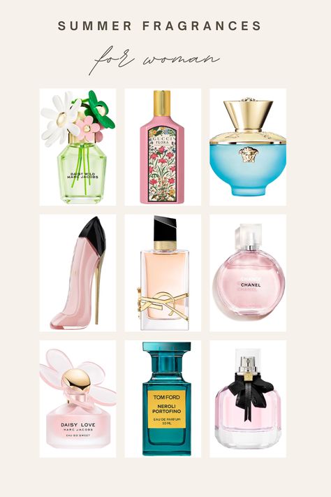 Summer Fragrances For Woman 2024. Summer Parfum Women, Best Summer Perfume For Women, Summer Fragrance For Women, Perfume For Summer, Summer Perfumes For Women, Best Summer Perfumes, Perfume Summer, Summer Perfumes, Summer Perfume