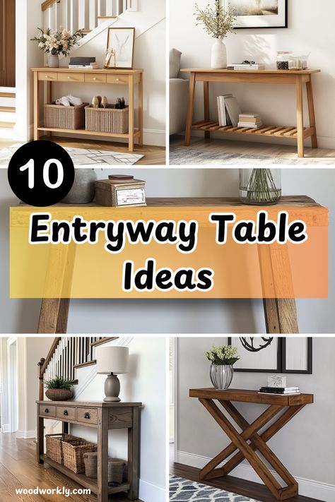 Elevate your entryway with these creative table ideas! From rustic to modern designs, find inspiration for a welcoming home. Read the full article to discover your perfect style.
#EntrywayDecor #DIYTableIdeas #HomeDesignInspo #RusticFurniture #WoodworkingProjects Diy Boho Entry Table, Console Entry Table, Functional Entryway Table, Front Door Table Entryway, Entrance Table Decor Entry Ways, Floating Entry Table, Entry Table Diy, Wooden Entry Table, Entrance Console Design