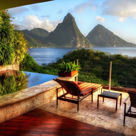 Jade Mountain, St. Lucia Jade Mountain Resort St Lucia, Jade Mountain St Lucia, Jade Mountain Resort, Jade Mountain, Romantic Hotel, Santa Lucia, Paradise Island, Mountain Resort, Caribbean Sea