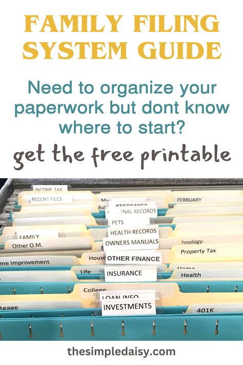 Small Business Filing System Categories, Organize Paperwork At Home Filing System, Home Filing System Categories, Categories For Home Filing System, Organizing Files At Home Categories, Home File Organization, Digital Filing System, Home Filing System, Paper Clutter Organization