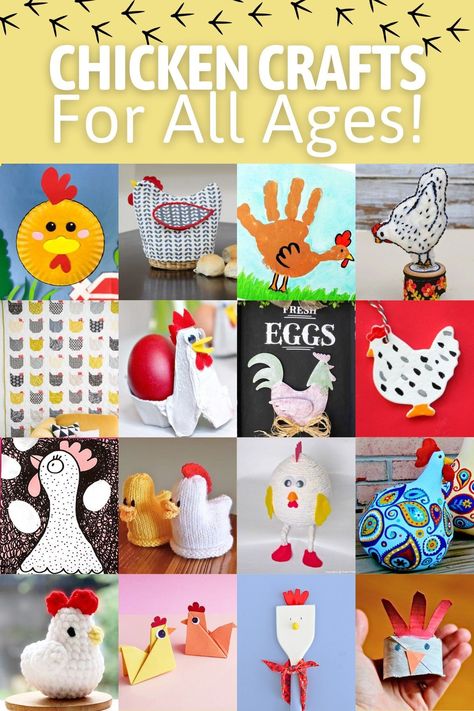 From adorable kid-friendly projects to stylish adult crafts, there’s a chicken-themed creation for everyone on this list of chicken crafts for all ages! Chicken Crafts For Toddlers, Chicken Art And Craft, Chicken Craft Ideas, Make A Chicken Craft, Chicken Gifts Diy, Chicken Art Projects For Kids, Chicken Activities, Chicken Crafts For Kids, 3d Chicken Craft