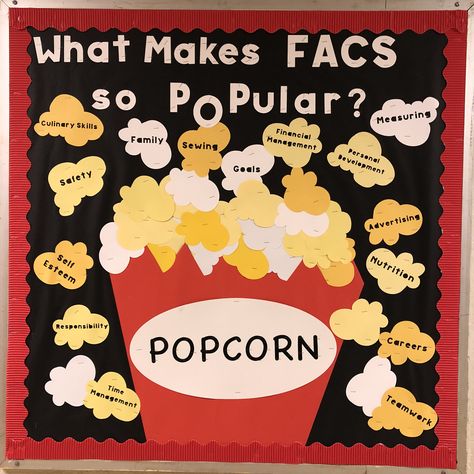 Family Consumer Science Bulletin Boards, Fcs Bulletin Boards, Facs Bulletin Boards, Family And Consumer Sciences Bulletin Board Ideas, Family And Consumer Science Bulletin Boards, Facs Classroom Decor, Family And Consumer Science Bulletin, Facs Classroom Decorations, Facs Bulletin Board