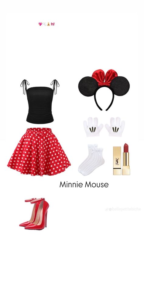 Halloween Costumes Minnie Mouse, Rapunzel Halloween Costume, Minnie Costume, Strawberry Shortcake Costume, Minnie Mouse Costume, Mouse Costume, Halloween Costume Outfits, Easy Halloween Costumes, Cute Halloween Costumes