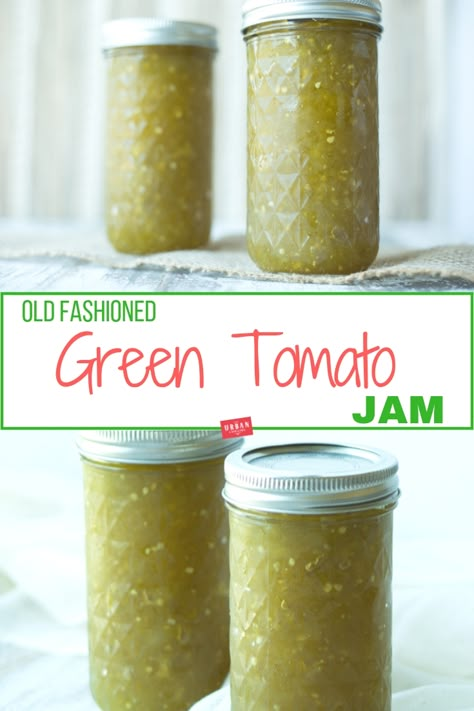 Tomato Jam Recipes, Green Tomato Jam Recipe, Tomato Preserves Recipe, Green Tomato Jam, Canning Diva, Creative Canning, Canning Green Tomatoes, Tomato Jelly, Recipe With Ginger