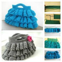 Changing your bag is the easiest way to update your outfit. Try this Crochet Bella Ruffled Bag for those springtime for an everyday cute look. Crochet Hoodies, Ruffle Bag, Ruffle Crochet, Ruffles Bag, Crocheted Bags, Hoodie Diy, Crochet Storage, Crochet Ruffle, Tapestry Crochet Patterns