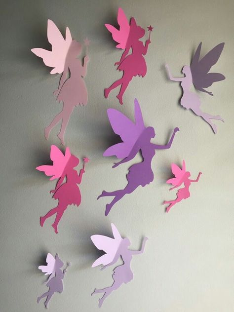 Paper Wall Art Diy, Whimsical Room, Fairy Room, Fairy Wall Art, Fairy Crafts, Paper Wall Art, Fairy Birthday, Paper Flowers Craft, Paper Crafts Origami