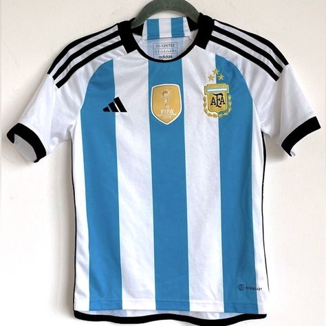 ADIDAS Argentina Home Jersey FIFA World Cup 2022 Winner's Badge boy size 12 Jersey Argentina, Argentina Jersey, Champions Of The World, World Cup 2022, I Got It, Fifa World Cup, In Spanish, Fifa, World Cup