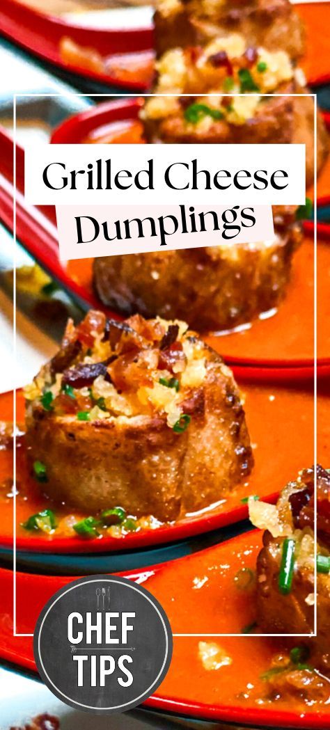 Cheese Dumplings, January Recipes, Cream Of Tomato, Cream Of Tomato Soup, Bacon Grilled Cheese, Soup Dumplings, Dumpling Filling, Tomato Soup Homemade, Canned Tomato Soup