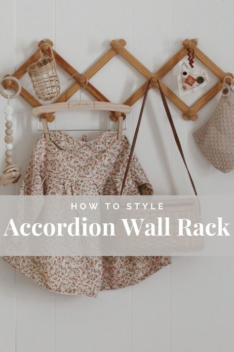 Accordion Shelf Nursery, Accordion Hanger, Accordion Wall Hanger, Accordian Peg Rack Ideas, Accordion Wall Rack Decor, Accordian Wall Hook Decor, Accordion Hook Rack Decor, Accordion Rack Decor, Accordian Wall Hooks