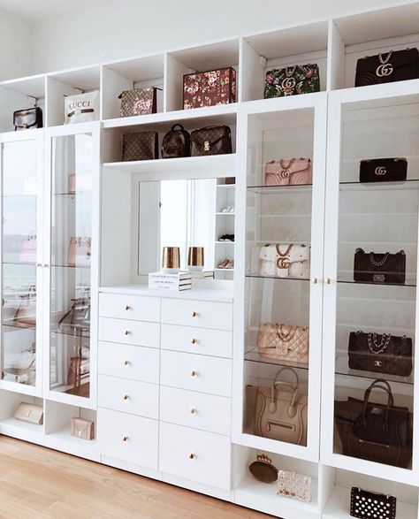 Custom Closet Design, White Closet, Dream Closet Design, Walk In Closet Design, Luxury Closets Design, California Closets, Wardrobe Room, Closet Room, Closet Decor