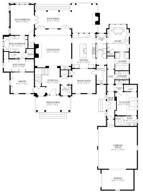 Riverbend - | Southern Living House Plans Southern Living Floor Plans, House Plans Traditional, Southern Style Homes, Southern Living House, Colonial House Plans, Retirement House, Southern Living House Plans, Southern House, French Country House Plans