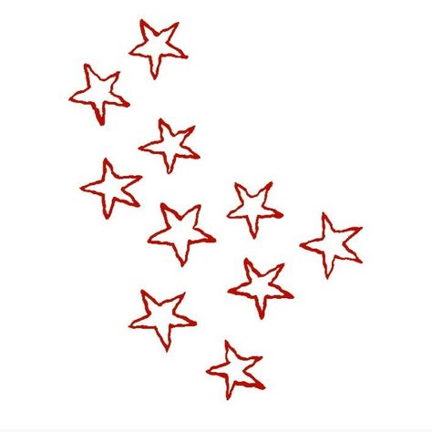 Stars Doodle Aesthetic, Red Stars Tattoo, Star Doodle Tattoo, Red Star Widget, Star Doodle Wallpaper, Red Doodles Aesthetic, Black And White Doodles Aesthetic, Star Doodles Aesthetic, Red Stars Aesthetic