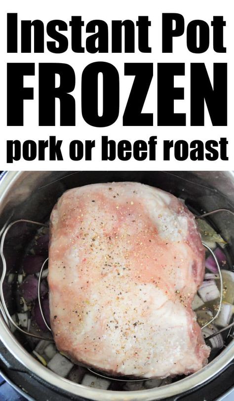 Frozen roast Instant Pot style is here! Tender and juicy every time. Shredded or sliced it's a low carb keto protein packed meal. #frozenroast #instantpotroast #instantpotfrozenroast Roast In Instant Pot, Instant Pot Pork Roast Recipe, Frozen Roast, Pork Sirloin Roast, Picnic Roast, Easy Pressure Cooker Recipes, Sirloin Roast, Keto Protein, Beef Dinners