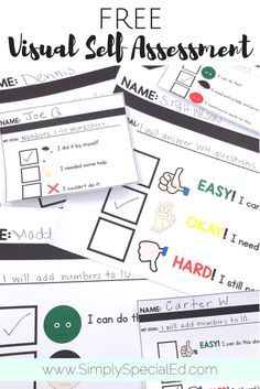 Do your students complete self assessments for special education state testing portfolios? #SimplySpecialEd #Specialeducation #Autismclassroom #selfassessment #visuals Iep Writing, Special Education Assessments, Educational Leader, Special Education Lesson Plans, Student Self Assessment, Teaching Life Skills, Special Education Activities, Special Education Elementary, Teaching Special Education