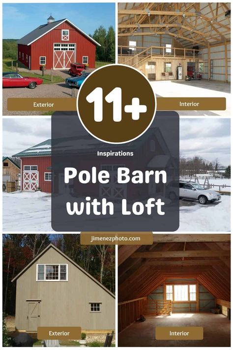 Pole Barn with Loft: 11+ Inspirations and 6 Interesting Facts You Must Know – JimenezPhoto Pole Barn With Loft Living Quarters, Shop Loft Ideas, Pole Barn Interior Ideas, Pole Barn With Loft, Barn Loft Ideas, Pole Barn Loft, Barn Loft Apartment, Barn With Loft, Small Barn Plans