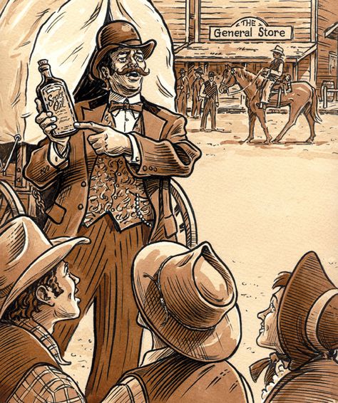 Snake Oil Salesmen Snake Oil Salesman, Cowboy Artwork, Snake Oil, Dnd Campaign, Outdoor Performance, Strength Conditioning, Juice Plus, Cool Business Cards, Bunny Art